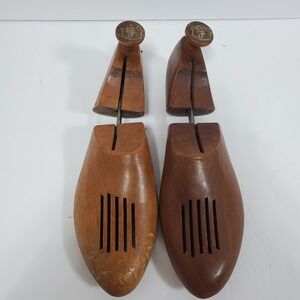 Florsheim Wooden Shoe Trees Mens 10.5 Brown  Vintage Adjustable Stretchers